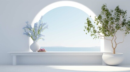 White plastic window in the room. create using a generative ai tool 