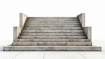 Fototapeta na wymiar Wide concrete staircase. isolated on white background. create using a generative ai tool 