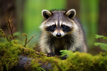 Racoon close up photo