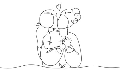 Mom and daughter. One line