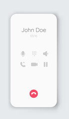 Smartphone dial phone ui set. Phone pad, call screen with keypad dial buttons. Mockup incoming call.  isolated illustration touchscreen telephone interface