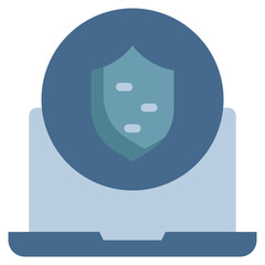 shield protect digital security account computer flat style