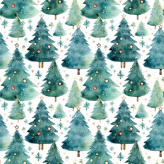Obraz premium christmas trees in snow