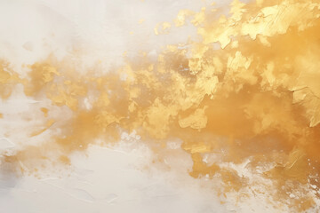Fototapeta na wymiar Gold and white abstract texture painting