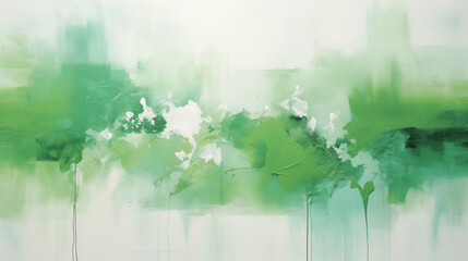 green white abstract painting