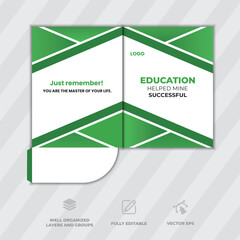 Corporate identity minimal presentation folder template Corporate identity  Free vector stylish File folders
