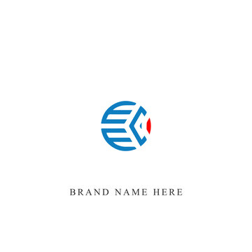 EEC logo. E E C design. White EEC letter. EEC, E E C letter logo design. Initial letter EEC linked circle uppercase monogram logo.