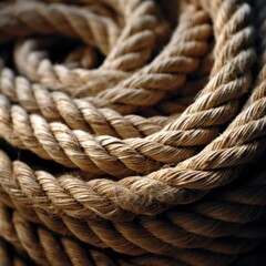 Fototapeta premium Skein of rope extreme close up image.