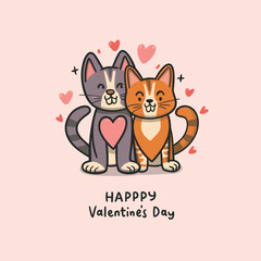 Valentine's Day Cute Vector Illustration