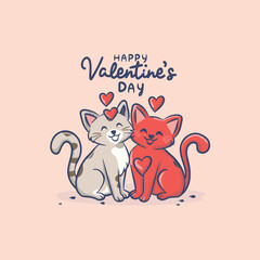 Valentine's Day Cute Vector Illustration
