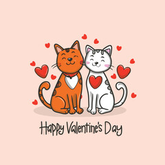 Valentine's Day Cute Vector Illustration