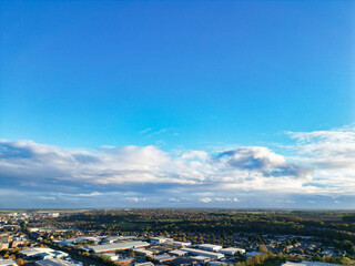 Bright Blue Sky with Clouds over England