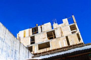 Build a hotel complex construction sites Playa del Carmen Mexico.