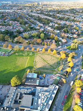 Luton City During Cold and Sunny Day