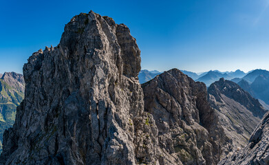 Challenging mountain tour via the Mindelheim via ferrata from Mittelberg Kleinwalsertal