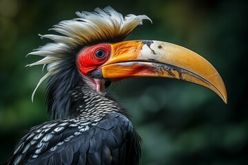 Obraz premium Noisy Hornbill bird. Sumatra fauna bill. Generate Ai
