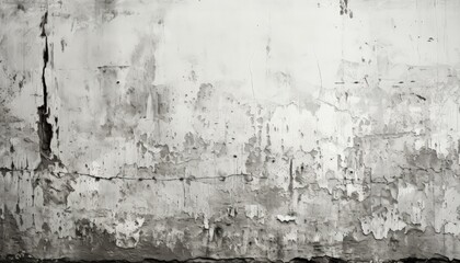 Aged and Weathered Concrete Wall with Peeling Paint