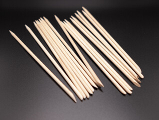Magnet for manicure and wooden sticks for manicure and cuticles