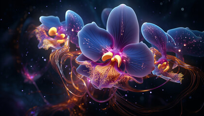 Colorful, cosmic flower - Generativ AI