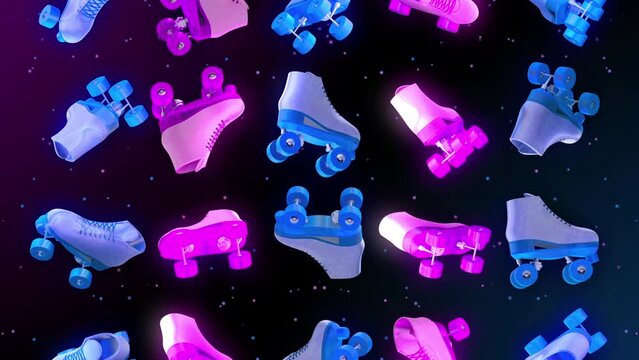 vintage Retro Roller Skate VJ Loop