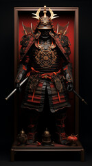 Museum samurai armor display