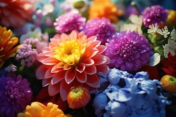 A close-up view of a beautiful bunch of flowers. Perfect for adding a touch of nature to any project or design