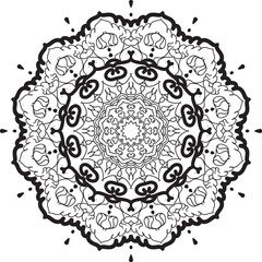 Vector simple minimalistic mandala artwork