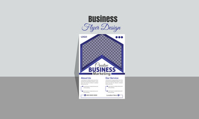 Corporate business flyer  design layout space for photo background, vector illustration template in A4 size

