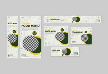 Creative Design For Food Web banner Set