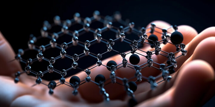 Illustration of graphene circuits, symbol of technological innovation and progress in energy. The visual representation of advanced circuitry suggests limitless potential for future energy 