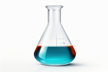 Round-bottomed Laboratory flask. Glass test medical. Generate Ai