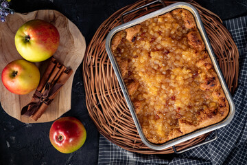 Freshly baked apple pie.
