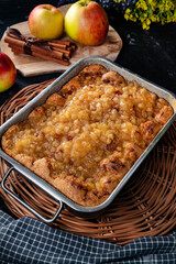 Freshly baked apple pie.