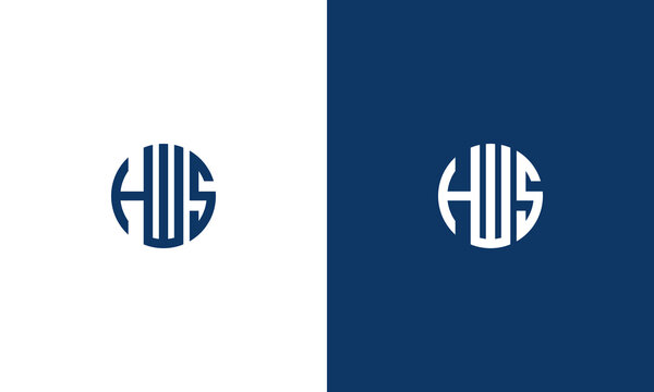 hws initials logo design vector collection