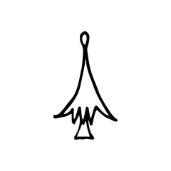 Hand-drawn Christmas tree illustration