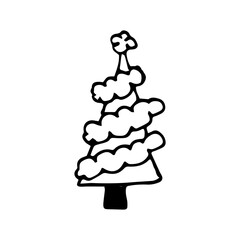 Hand-drawn Christmas tree illustration