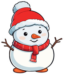 Cute Snowman with outstretched arms asks for hugs