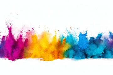 Fototapeta na wymiar Colorful Rainbow Splash Explosion