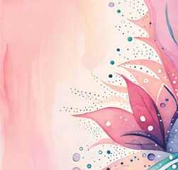 pink floral watercolor background, femenine background