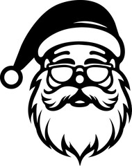 Christmas Silhouette Santa Claus with Sleigh Clip Art Silhouette christmas, Reindeer silhouette, Santa and reindeer, generative ai