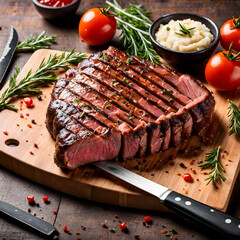 Tasty and delicious meat steak
