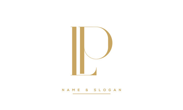LP or PL Alphabet Letters Logo Monogram