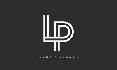 LP or PL Alphabet Letters Logo Monogram
