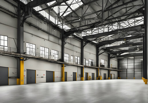 View on the industrial warehouse