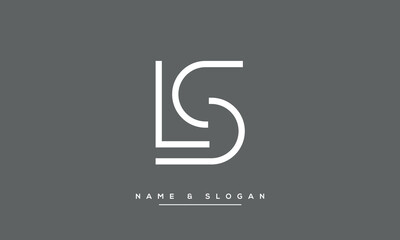 Alphabets LS or SL Logo Monogram - obrazy, fototapety, plakaty