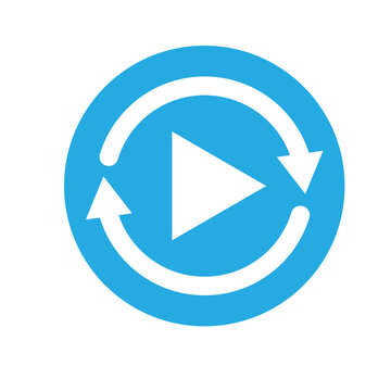 autoplay icon logo vector design template