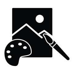 painting icon vector design template