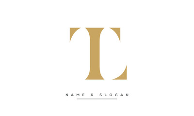 LT or TL Alphabets Logo Monogram