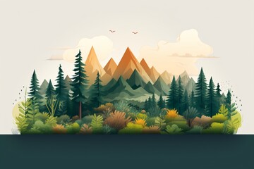 Graphic illustration of aforestation