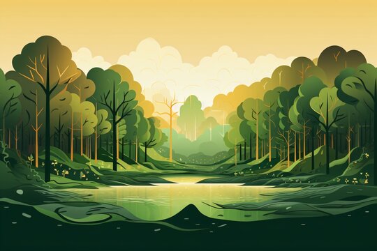 Graphic illustration of aforestation